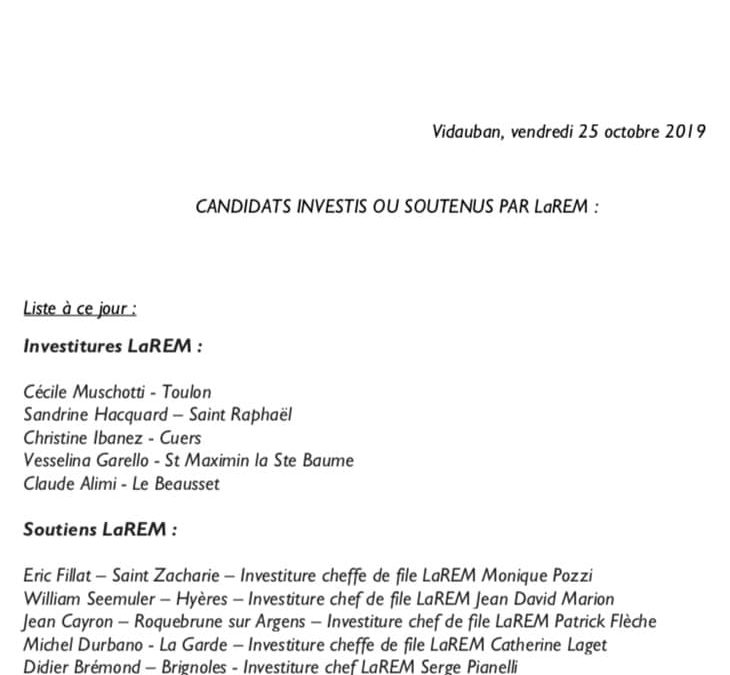 En Marche vers …. Les investitures LaREM varoises