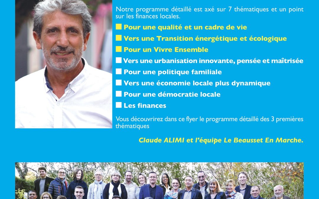 En marche vers …. Notre programme détaillé 1/3