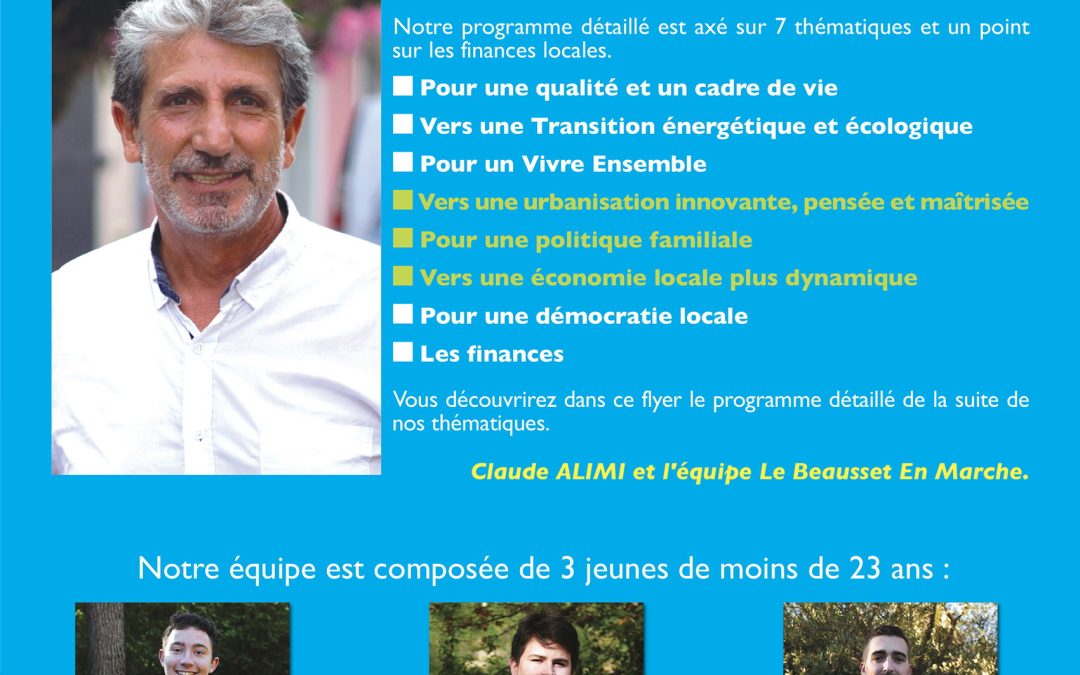 En marche vers …. Notre programme détaillé 2/3