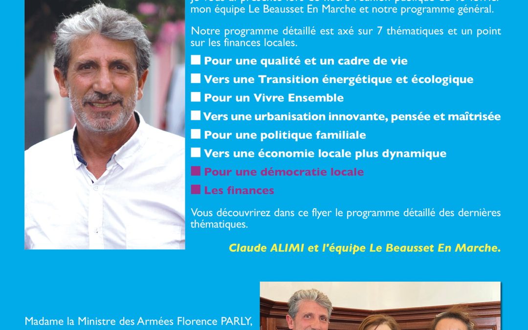 En marche vers …. Notre programme détaillé 3/3