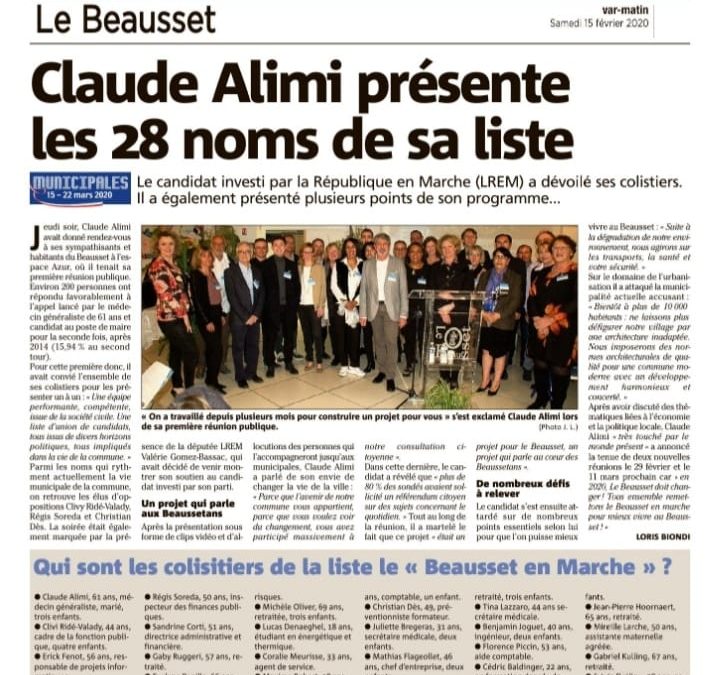 Réunion publique du 13 février : Revue de presse